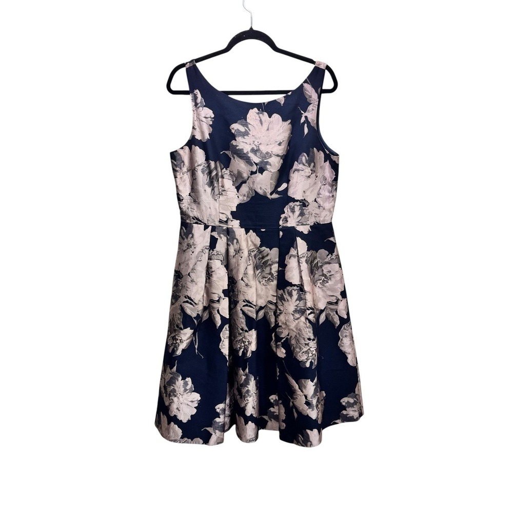 Eliza J Jacquard Brocade Photo Friendly Fit Flare Floral Party Formal Dress 14